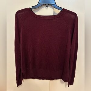 Zara Deep Red Long Sleeve Top